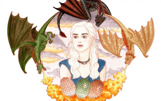 Demon dragon woman fire breathing - dragon art free wallpaper