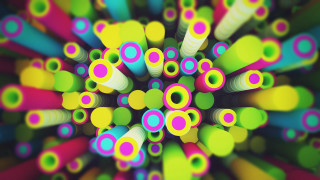 Colorful pencils black white green - chromatic aberration free wallpaper