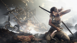 Woman sword ship primitivism concept - a ship in the background free wallpaper