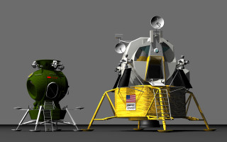 Yellow green space station alan - object free wallpaper