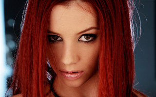 Red haired woman gothic 3d - serious free wallpaper for desktop