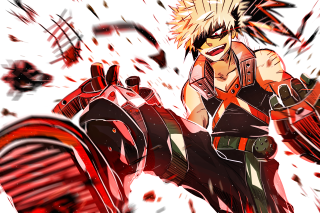 Red haired man motorcycle explosion - explosion free wallpaper