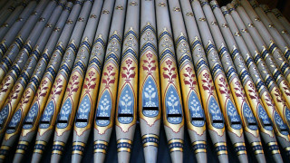 Pipe blue yellow red white - bryan organ free wallpaper
