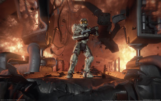 Futuristic sci fi gun smoke - a sci free wallpaper