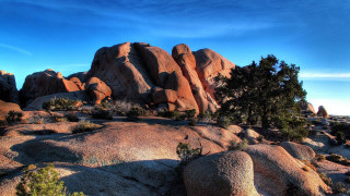 Rocky landscape trees cliffs cloudy - a rocky landscape free wallpaper