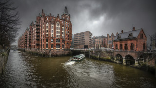 River city bridge tower skyline 2 - florence engelbach free wallpaper