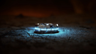 Glowing ring dark background aya - lord of the rings free wallpaper