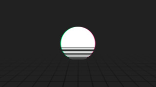White egg black floor moonlight - synthwave style free wallpaper