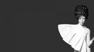Woman white dress black hat 6 - free minimalism wallpaper