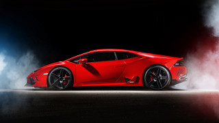 Red sports car smoke night - smoke free wallpaper for desktop