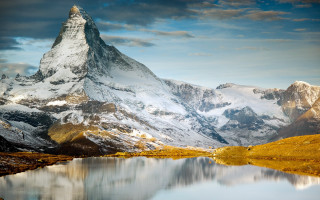Mountain lake clouds sky nature - christo free wallpaper