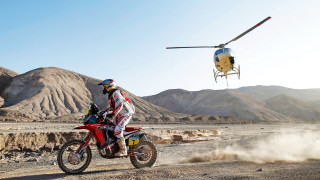 Man dirtbike helicopter desert mountains - a helicopter free wallpaper