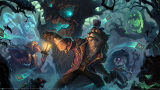 Man lantern monsters tree glowing - a lantern free wallpaper