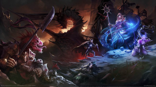 Fantasy creatures demons forest sword - the back of it free wallpaper