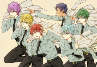 Anime boys arms around back - their back free wallpaper