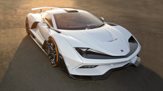 White sports car hood up 4 - a sun free wallpaper