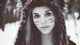 Bear hat facepaint symmetry outdoors - facial free wallpaper