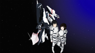 Space people jet shuttle star - two person free wallpaper