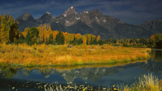 Mountain lake forest autumn sunset 4 - ansel adams free wallpaper
