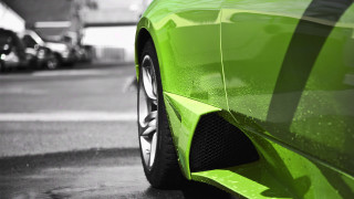 Green sports car parking meter 2 - a green sports car free wallpaper