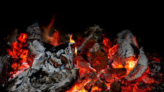 Fire flames autumn breathing embers - red flame free wallpaper