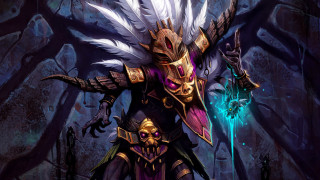 Man costume sword glowing forest - his hand in free wallpaper