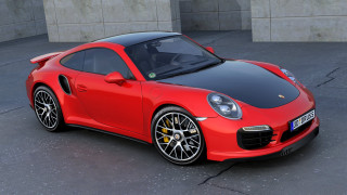 Red sports car night starry - a black roof free wallpaper