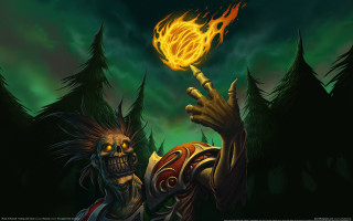 Demonic fireball forest night fantasy - demonic free wallpaper