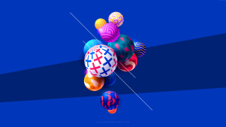 Balloons blue surface diagonal line 2 - diagonal free wallpaper
