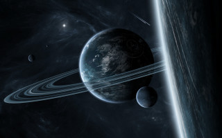 Planet ring star space art - a picture of a planet free wallpaper