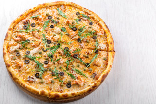 Pizza olives cheese food photography - olive free wallpaper