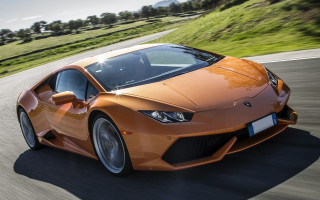 Orange sports car day blurry - nice free wallpaper