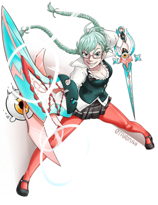 Woman sword cat flying arms - her back free wallpaper