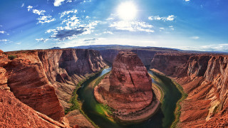 River canyon mountains rocks blue - a canyon free wallpaper