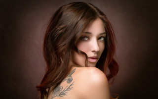 Woman tattoo portrait photorealism airbrush - a picture free wallpaper