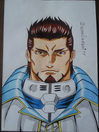Man sword helmet cape drawing - a drawing of a man free wallpaper