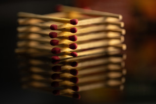 Matches stacked row table tiltshift - abstract illusionism free wallpaper