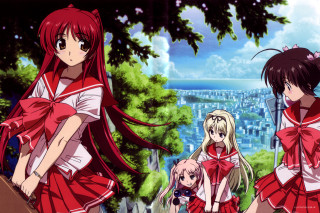 Anime girls forest city sky - a forest free wallpaper