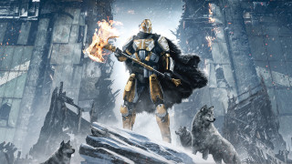 Armored man sword animals snow - a man in armor holding free wallpaper