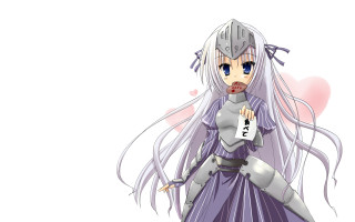 Woman long white hair purple 2 - a number free wallpaper