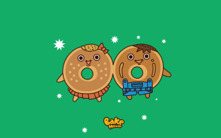 Turtle donuts cute surreal storybook - free holidays wallpaper