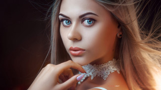 Elina karimova blue eyes white - the wind free wallpaper