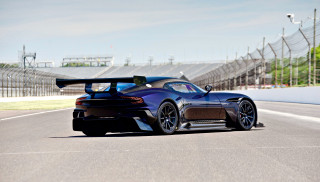 Blue sports car surfboard side - roof free wallpaper