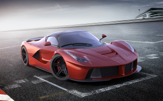 Red sports car parking lot 15 - a parking lot next free wallpaper
