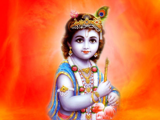 Hindu god flute peacock painting - a painting of a hindu god free wallpaper