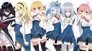 Anime girls long hair bow 3 - a white background free wallpaper