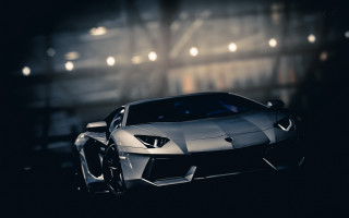 Silver sports car dark room 37 - andrew law free wallpaper