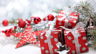 Christmas presents deer ornaments festive - detail free wallpaper