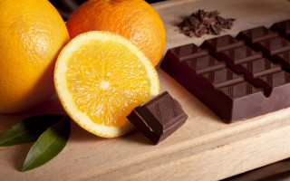 Chocolate orange stilllife leaves fruit - clara peeters free wallpaper