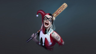 Cartoon clown masked girl baseball - the other hand free wallpaper